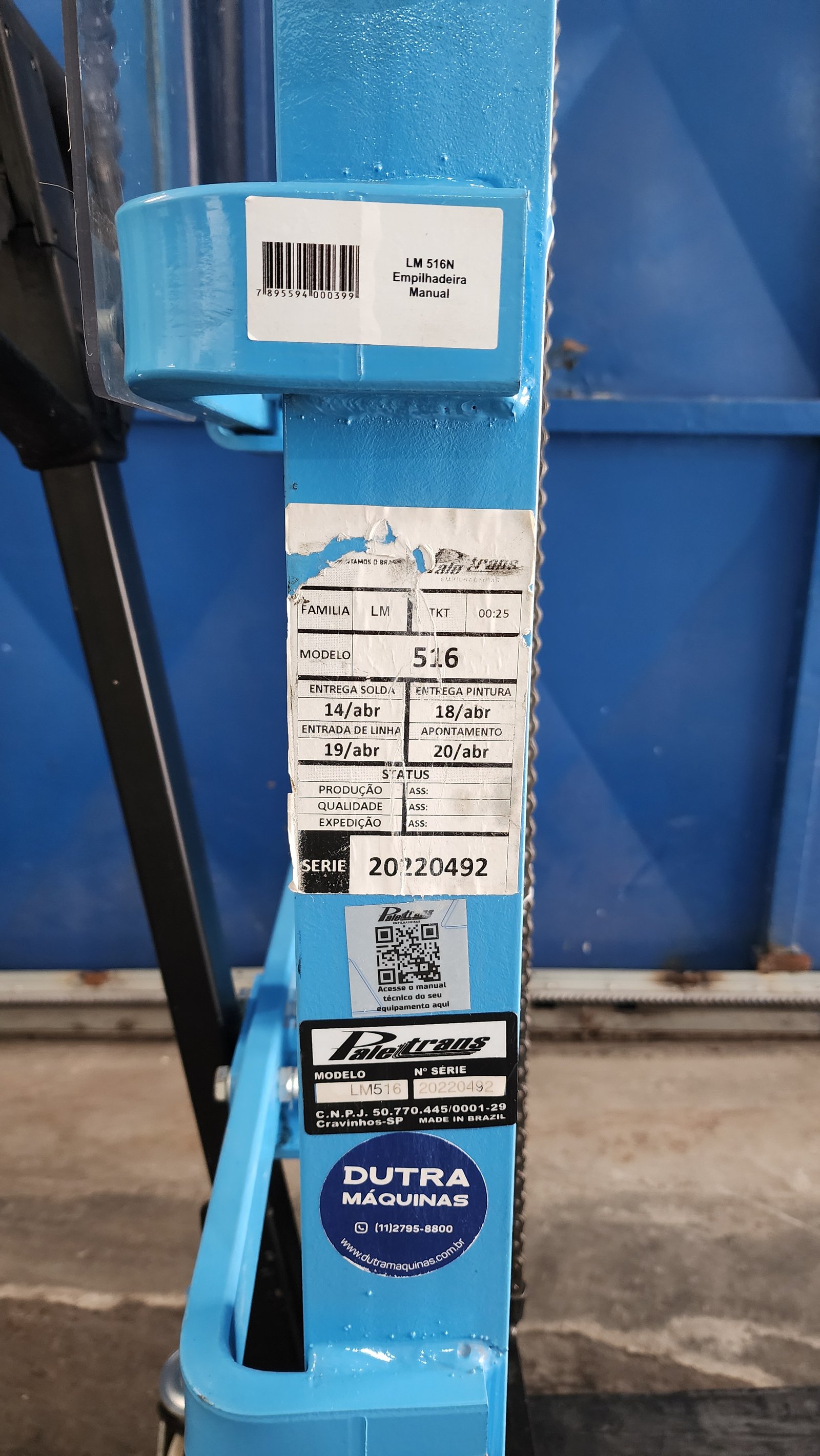 Empilhadeira Paleteira - Paletrans - LM516