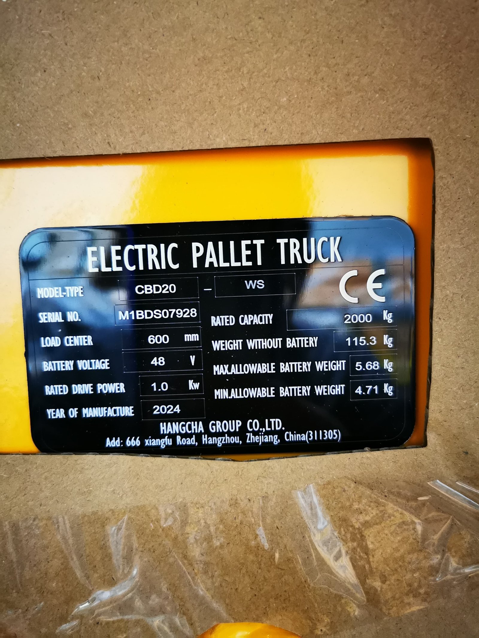 Empilhadeira Transpaleteira - Hangcha - CBD20