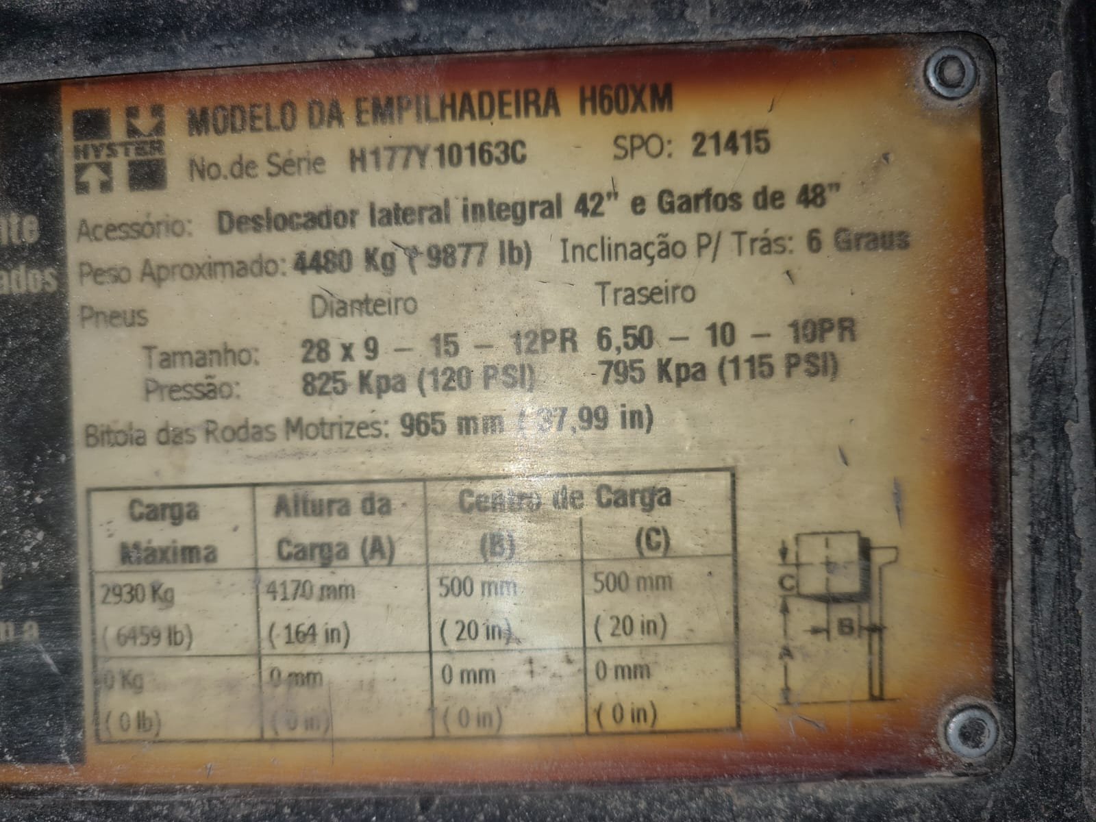 Empilhadeira Combustão - Hyster - H60XM
