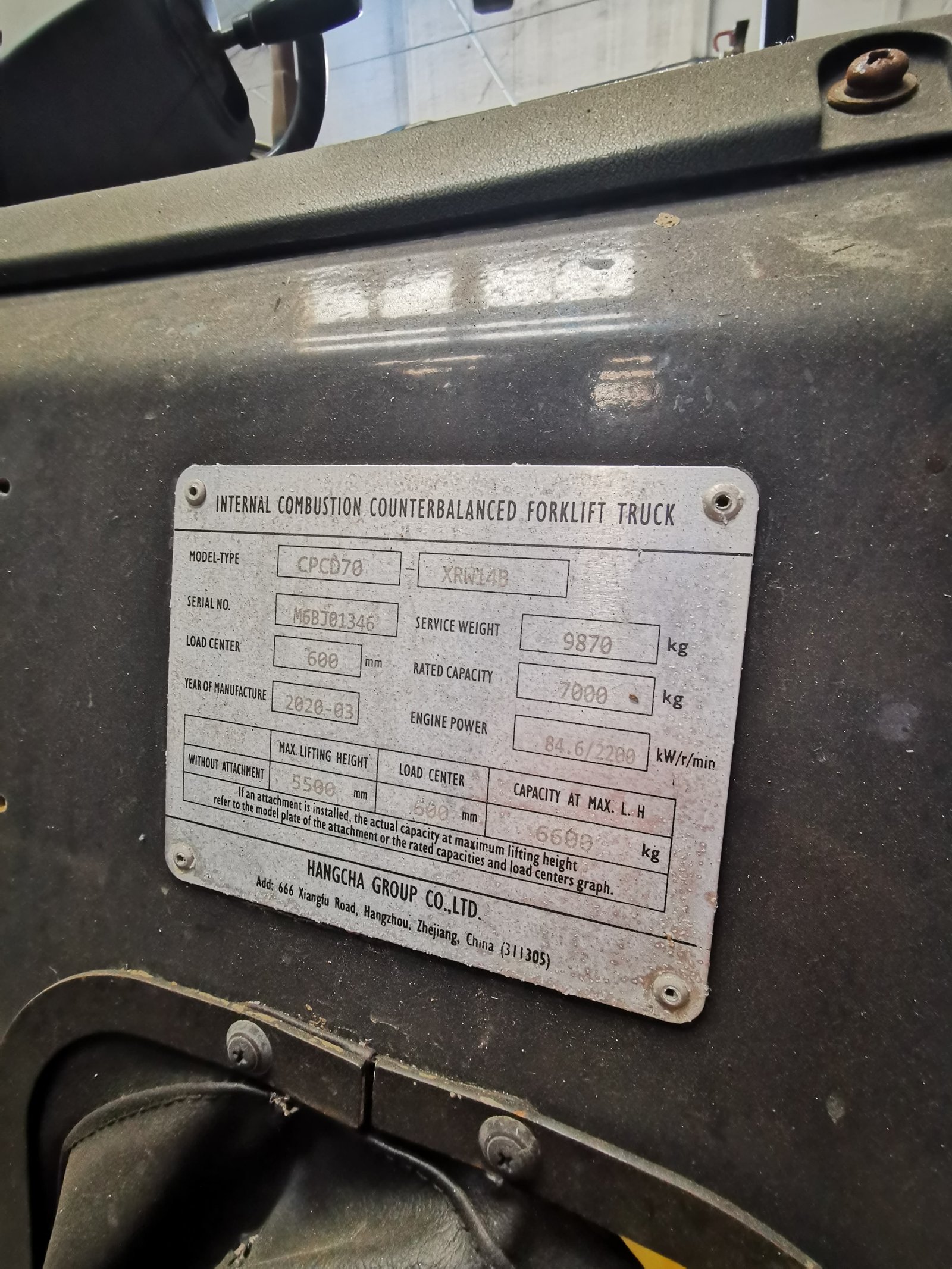 Empilhadeira Combustão - Hangcha - CPCD70