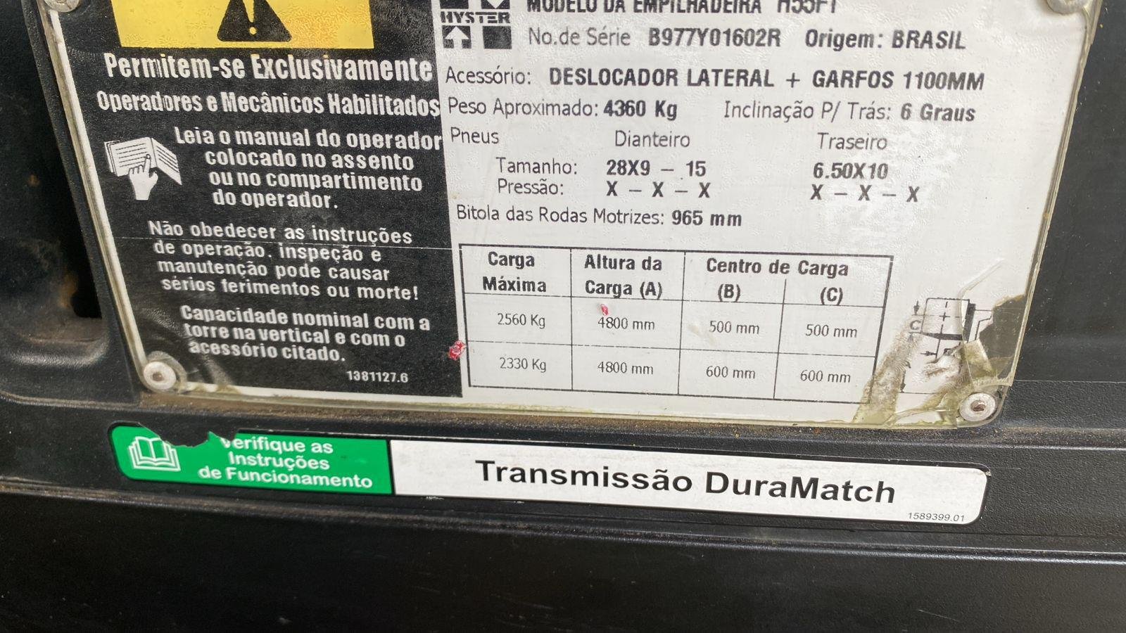 Empilhadeira Combustão - Hyster - H55FT