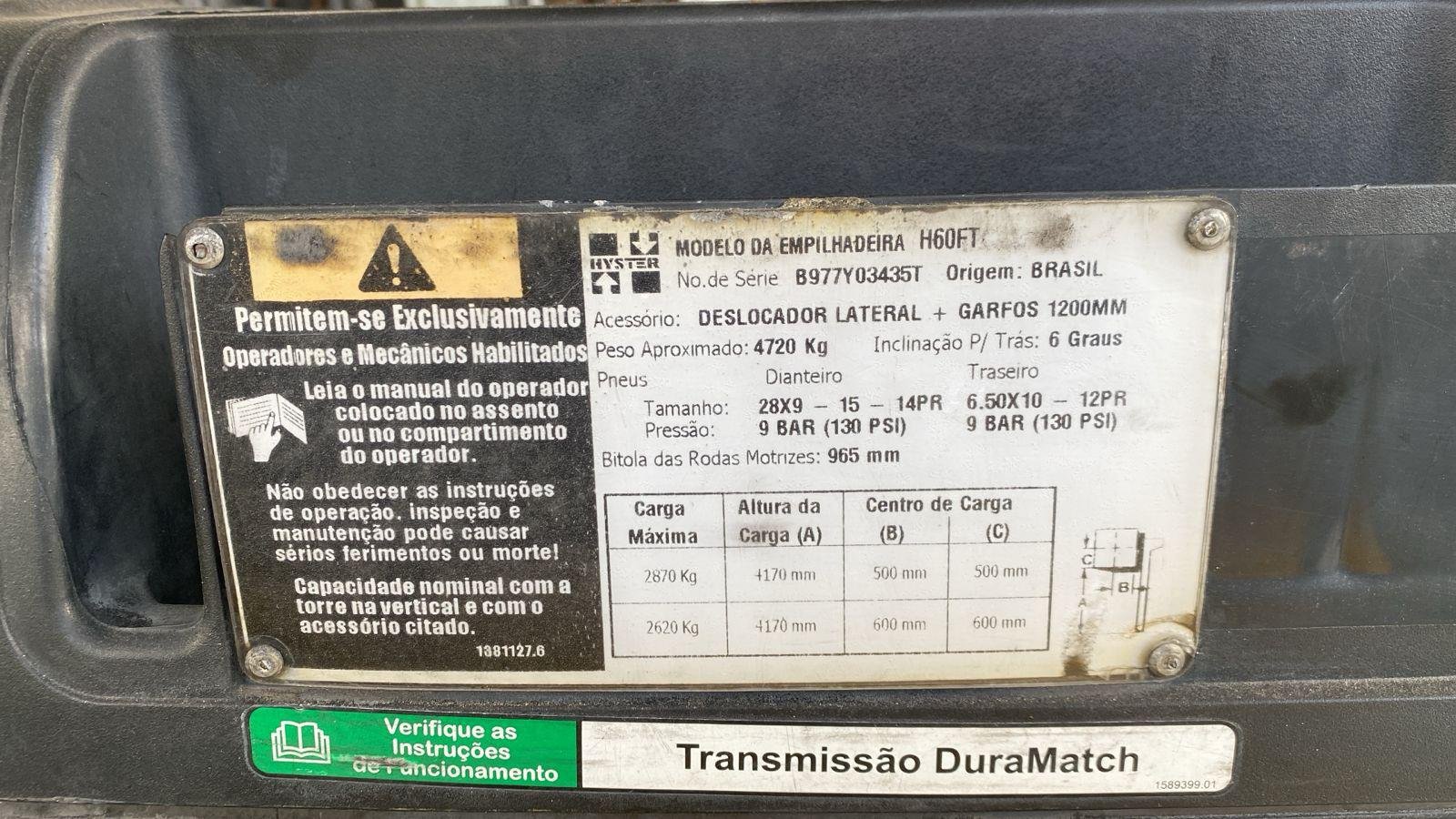 Empilhadeira Combustão - Hyster - H60FT