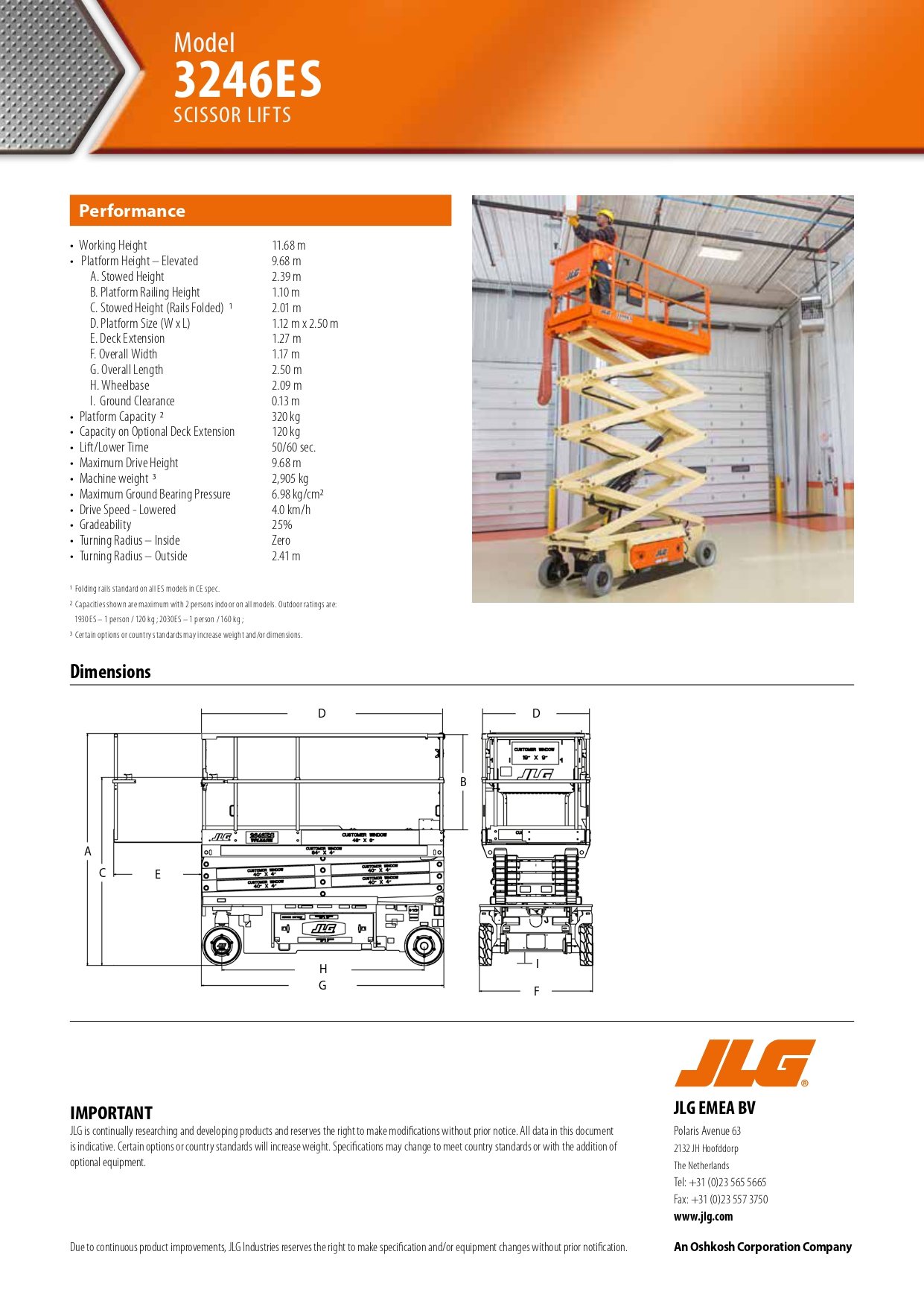 Plataforma Elevatória - JLG - 3246ES